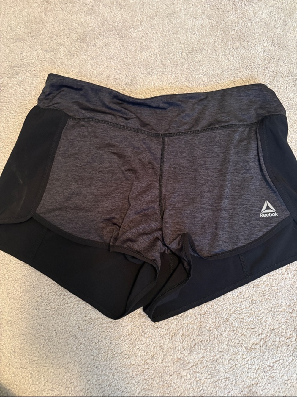 Reebok Gray and Black Women’s Athletic Shorts